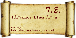 Tánczos Eleonóra névjegykártya