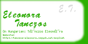 eleonora tanczos business card